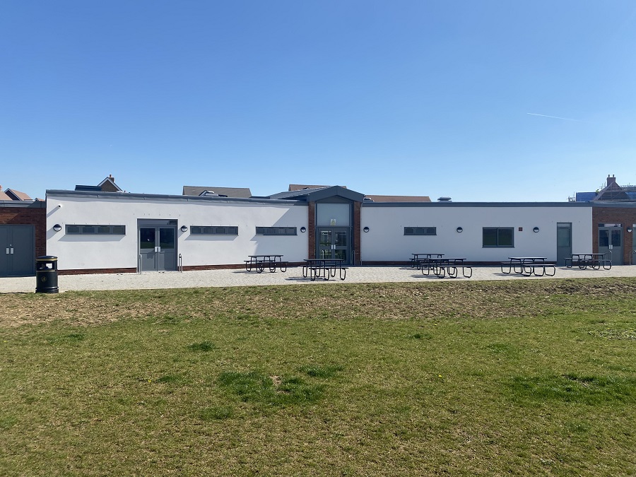 rear view of airfield pavilion