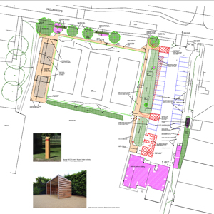 Tennis courts and car park improvement diagram