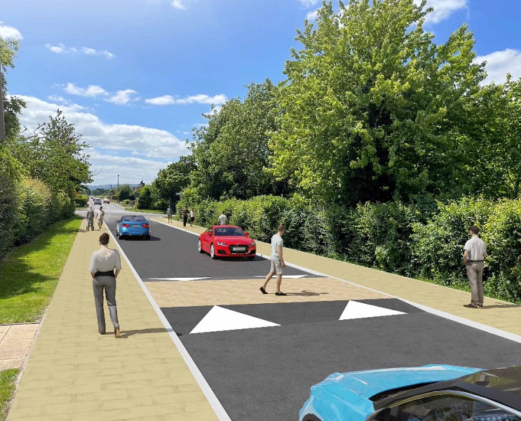 design idea for pedestrian crossing on Stanbridge Road