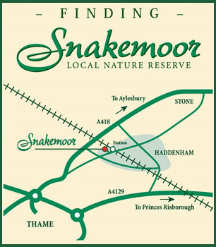 a map of haddenham showing that the nature reserve is next to the station