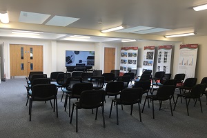 presentation/screening set up