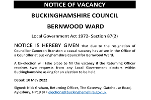Notice of Vacancy for Buckinghamshire Councillor