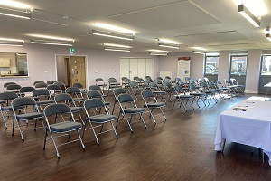 Airfield Pavilion function room presentation set up